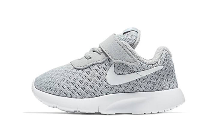 Nike Nike Tanjun Slip Resistant Cushioning Low top Toddler Shoes Gray White Infant And Toddler