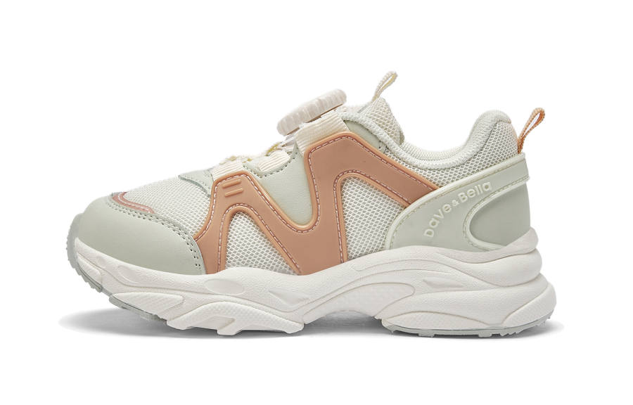 DAVE&BELLA Slip Resistant Cushioning Breathable Low top Kids Lifestyle Shoes Smoke Green Children Aged 3 7 Years Old
