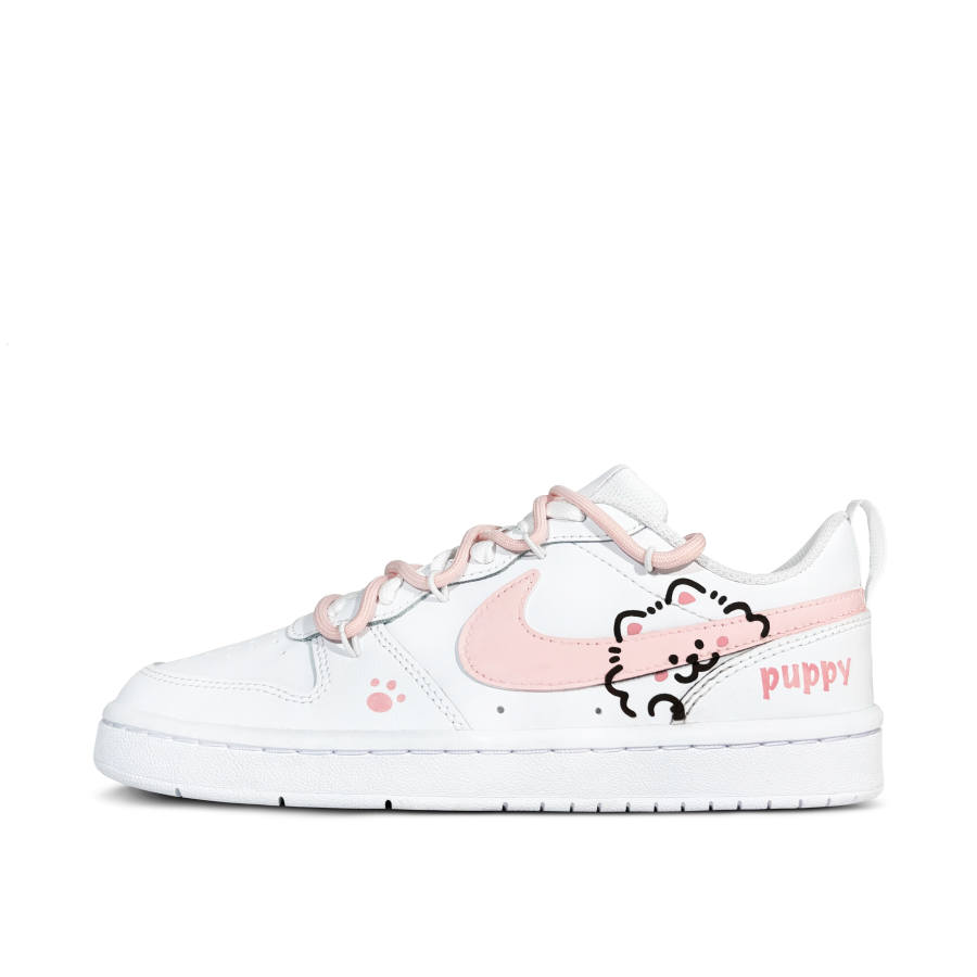 Nike Nike Court Borough Low 2 Low top Kids' Skateboarding Shoes Pink White Teenagers