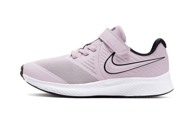 Nike Nike Star Runner 2 Cushioning, Wear Resistant Low top Running Shoes White Purple Children Aged 3 7 Years Old