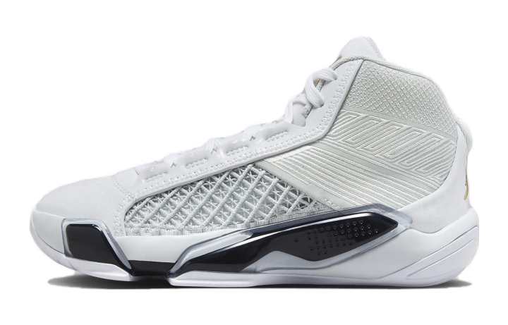 Jordan Jordan Air Jordan 38 Abrasion Resistant High top Basketball Shoes White Black Unisex