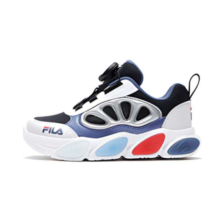 FILA KIDS Fabric Slip Resistant Abrasion Resistant Low top Kids Lifestyle Shoes Blue White Children Aged 3 7 Years Old