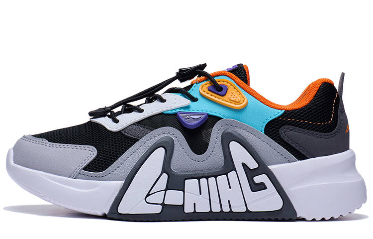 Li-Ning YOUNG Li Ning YOUNG LN 90 SUMMER Comfortable Low top Casual Shoes Black Gray White Teenagers