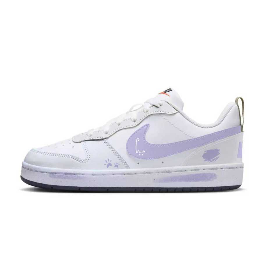 Nike Nike Court Borough Slip Resistant Cushioning Low top Skateboard Shoes Light Purple Kids'