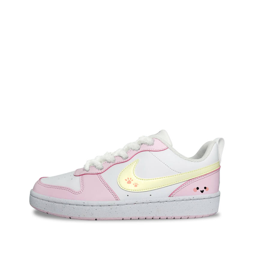 Nike Nike Court Borough Gummies Paws Synthetic Leather Slip Resistant Abrasion Resistant Low top Kids' Skateboarding Shoes
