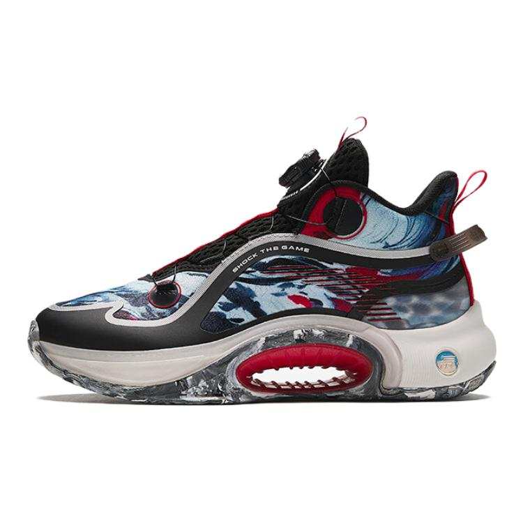 Antakids Synthetic Leather Mid top Basketball Shoes Black Blue Red Teenagers