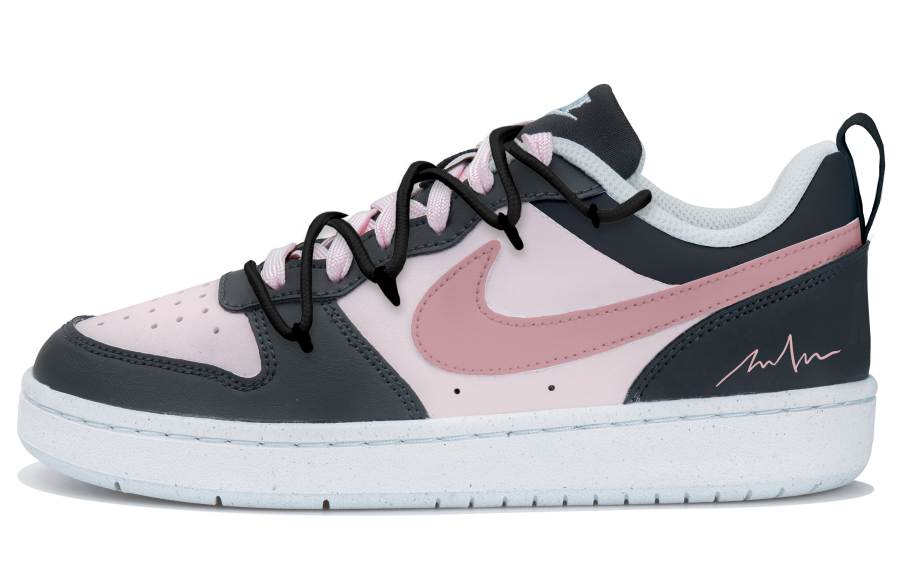 Nike Nike Court Borough Low top Kids' Skateboarding Shoes White Black Pink Teenagers