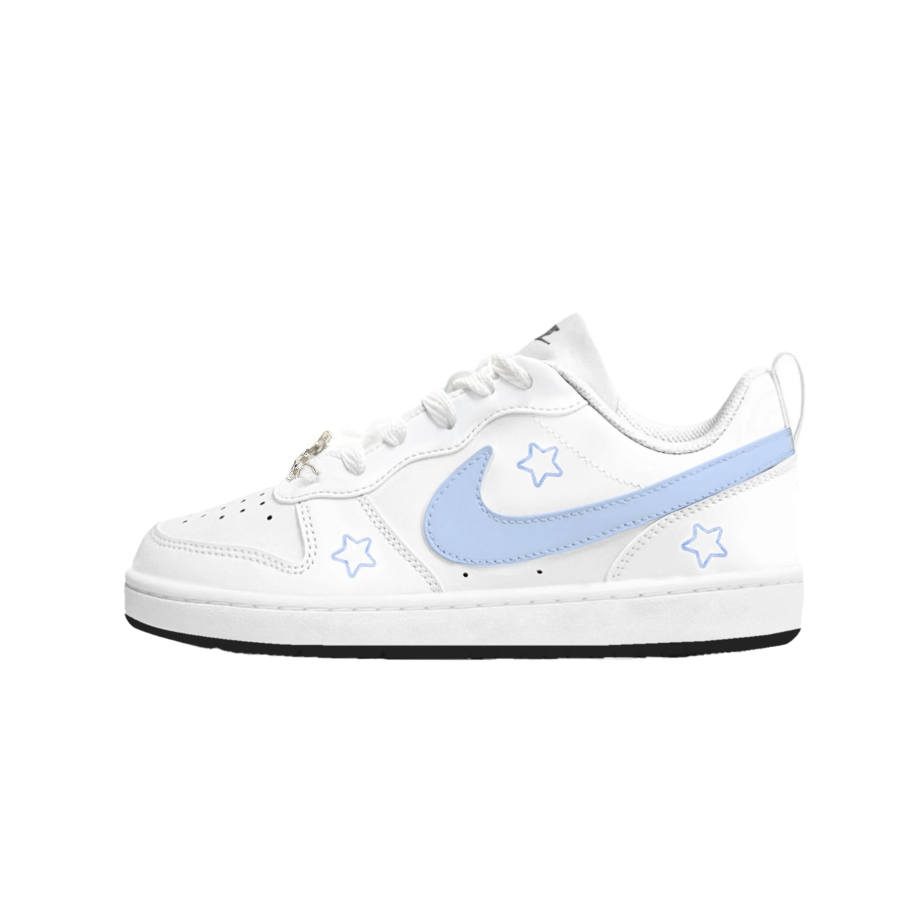 Nike Nike Court Borough Maris Sal Milk Star Low top Kids' Skateboarding Shoes Light Blue Teenagers