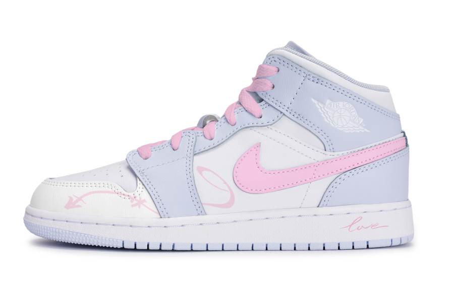 Jordan Jordan Air Jordan 1 Wondrous Brush Strokes, Heartbeat Arrow Slip Resistant Abrasion Resistant Mid top
