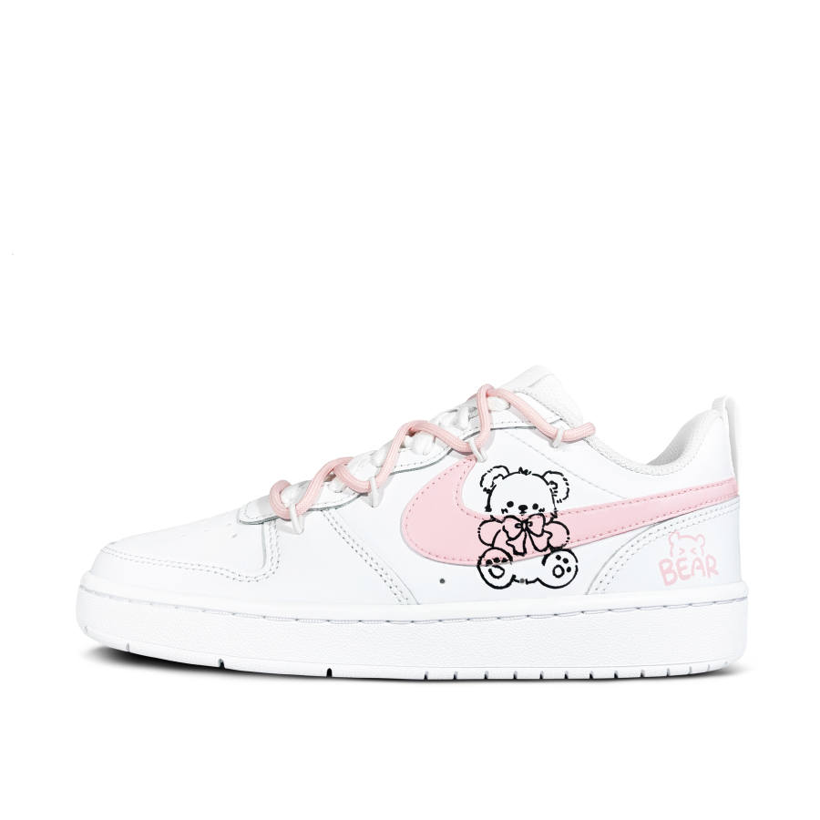 Nike Nike Court Borough Low 2 Low top Kids' Skateboarding Shoes Pink White Teenagers