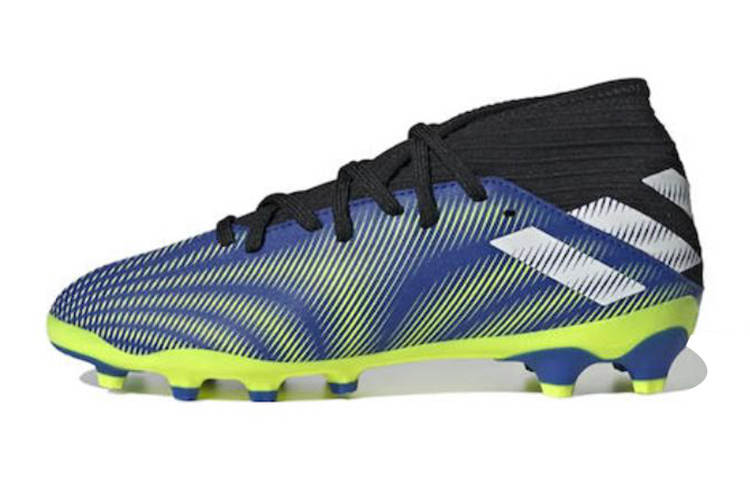 Adidas Adidas Nemeziz 3 Artificial Turf Slip Resistant Abrasion Resistant Mid top Kids' Soccer Shoes Blue Yellow Kids'