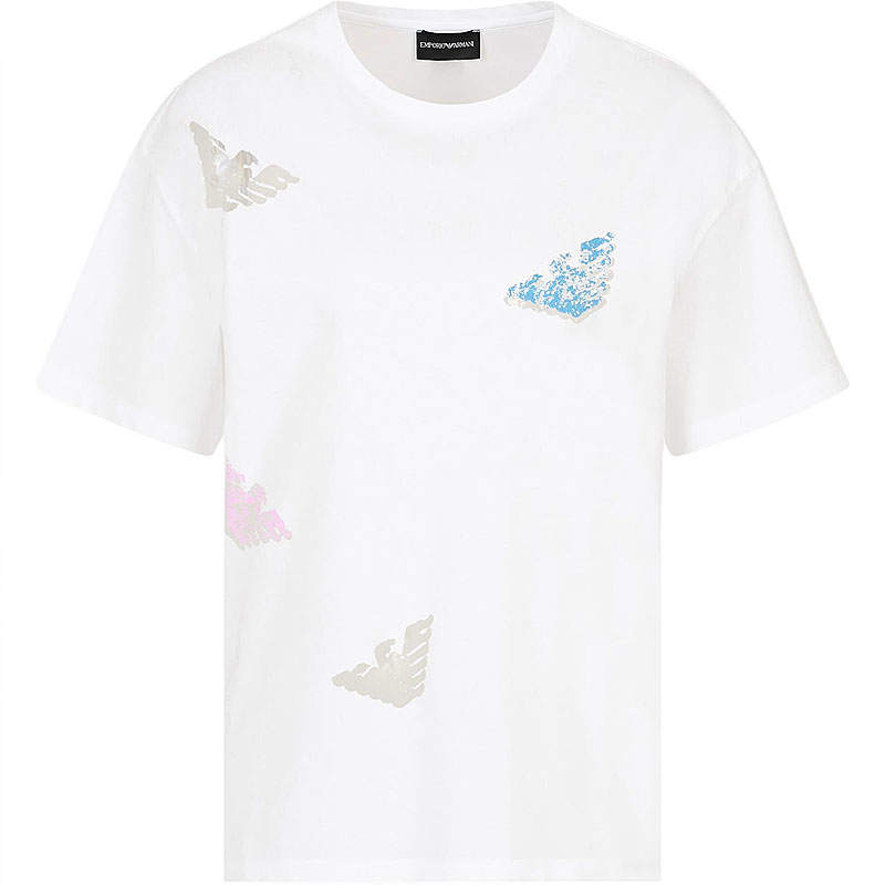 EMPORIO ARMANI SS26 Drop Shoulder Sleeve T Shirt Women's