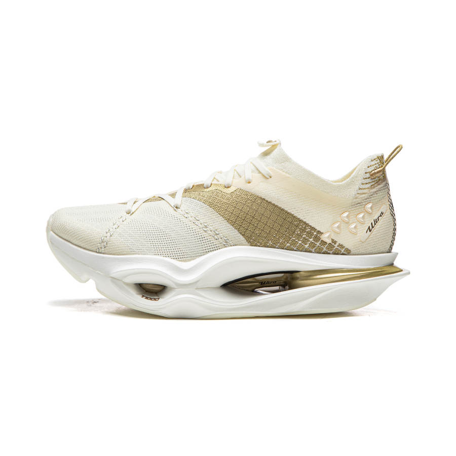 Li-Ning Li Ning Feidian 6 ULTRA Low top Carbon Plate Running Shoes Unisex Ecru