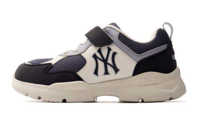 MLB Sandal Chunky Mask Cushioning Low top Kids Lifestyle Shoes Black Beige Kids'