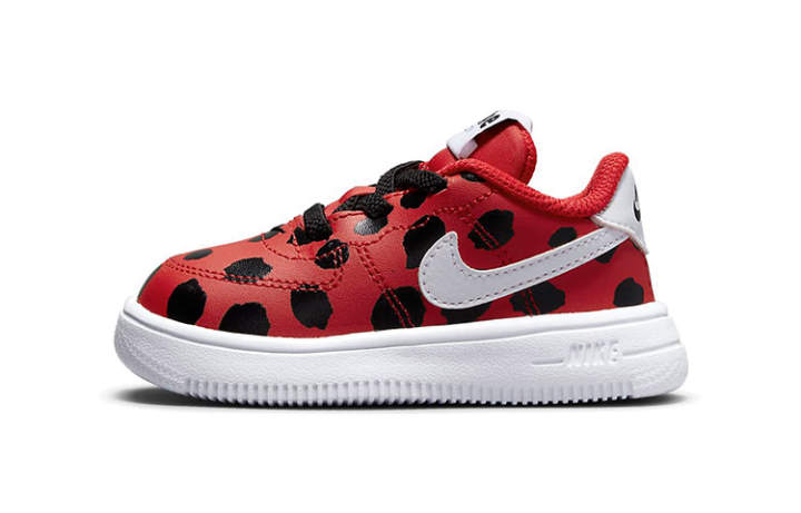 Nike Nike Air Force 1 Non slip Lightweight Low top Skateboard Shoes Red Black White Infant And Toddler
