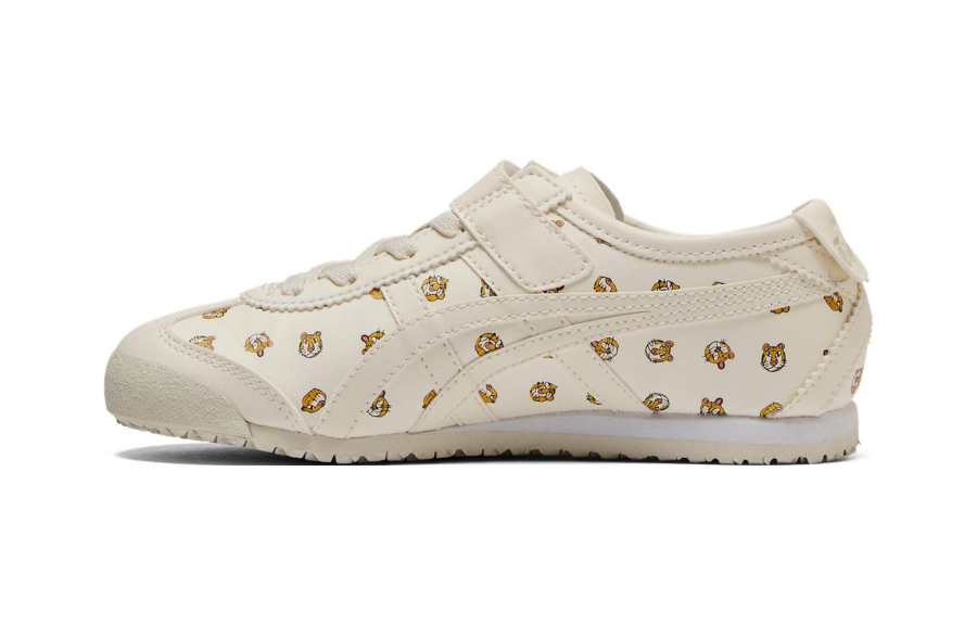 Onitsuka Tiger MEXICO 66 Slip Resistant Abrasion Resistant Low top Skateboard Shoes Beige Children Aged 3 7 Years Old
