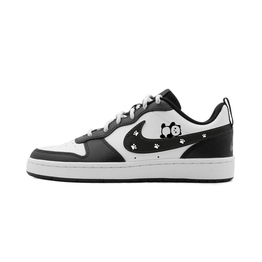 Nike Nike Court Borough Snowfall Seamless Leather Slip Resistant Abrasion Resistant Low top Kids' Skateboarding Shoes
