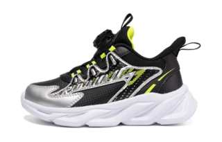 361°KIDS Cushioning, Wear Resistant Low top Kids' Running Shoes Black Silver Kids'