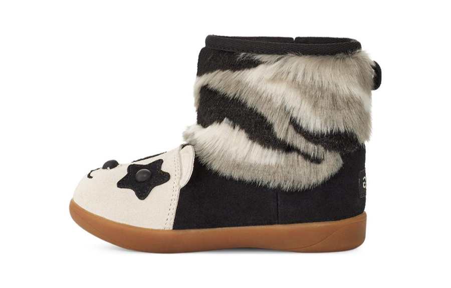 UGG Panda Stuffie Thermal Snow Boots Black Children Aged 3 7 Years Old