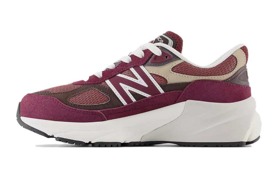 New Balance New Balance NB 990 V6 Cushioning, Wear Resistant Kids Lifestyle Shoes Red White Kids'