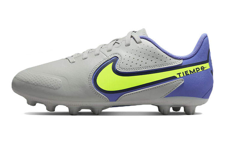 Nike Nike Slip Resistant Cushioning Abrasion Resistant Low top Kids' Soccer Shoes Gray Yellow Kids'
