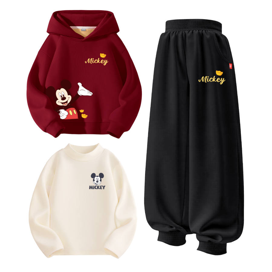 Disney Kids Casual Sportswear Hooded Thickened