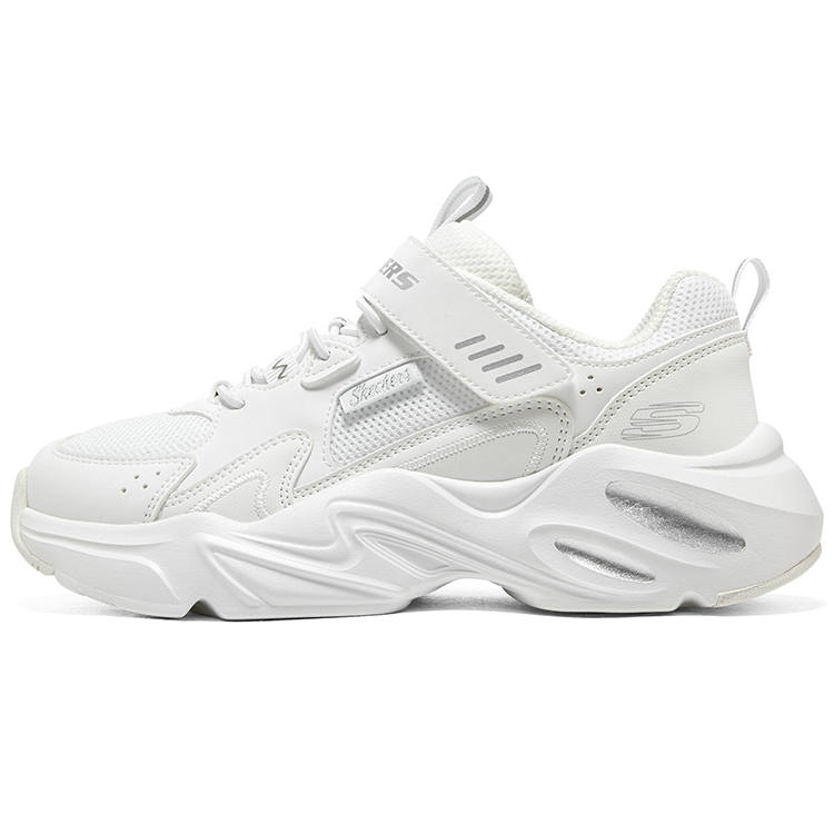 Skechers Girls Abrasion Resistant Abrasion Resistant Low top Casual Shoes White Kids'