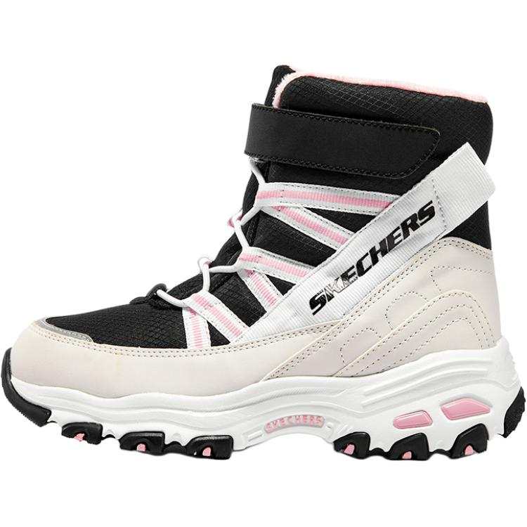 Skechers DLITES Fashion Versatile Comfortable Fleece Lined Boots Abrasion Resistant Thermal Mid top Kids' Boots
