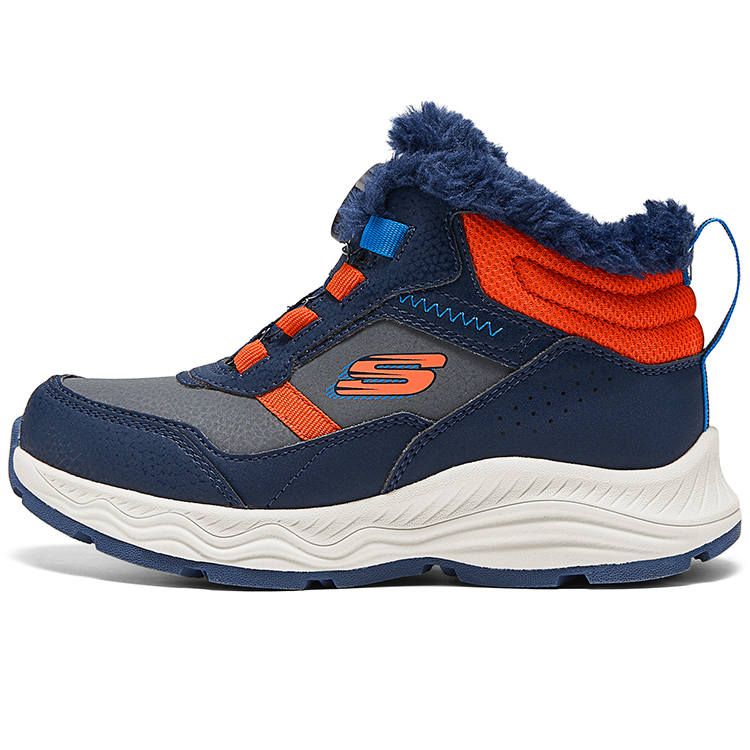 Skechers Kids Synthetic Leather Slip Resistant, Abrasion Resistant, Thermal High top Kids' Outdoor Shoes Blue Kids'
