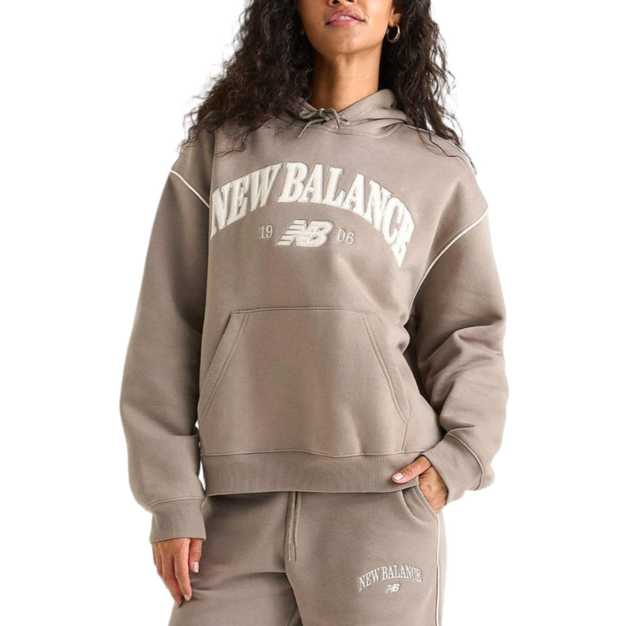 New Balance New Balance Sweatshirts Women's Castle Rock/Linen Hooded Moderate