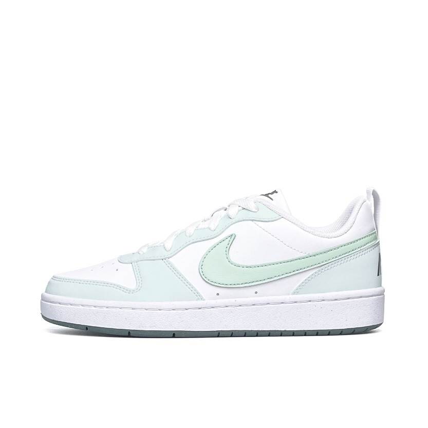 Nike Nike Court Borough Anti Slip Wear Resistant Low Top Kids' Skateboarding Shoes Green Teenagers