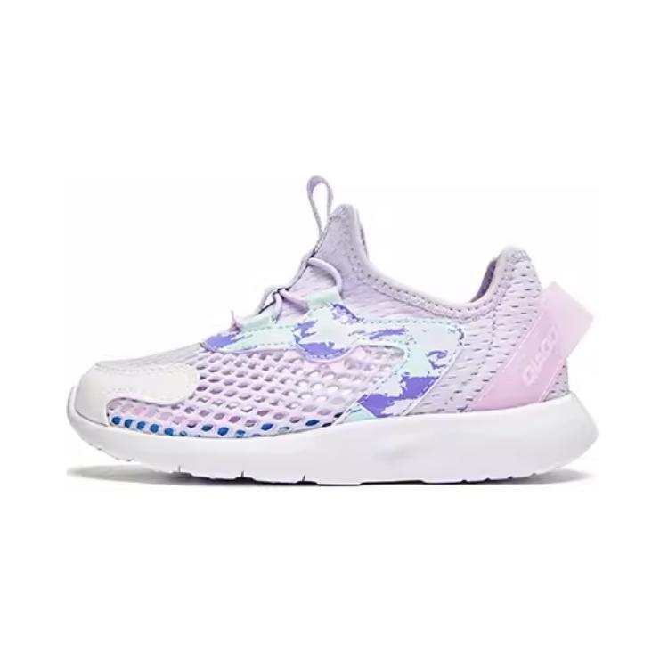 QIAODAN Slip Resistant Abrasion Resistant Low top Kids' Running Shoes Purple Children Aged 3 7 Years Old