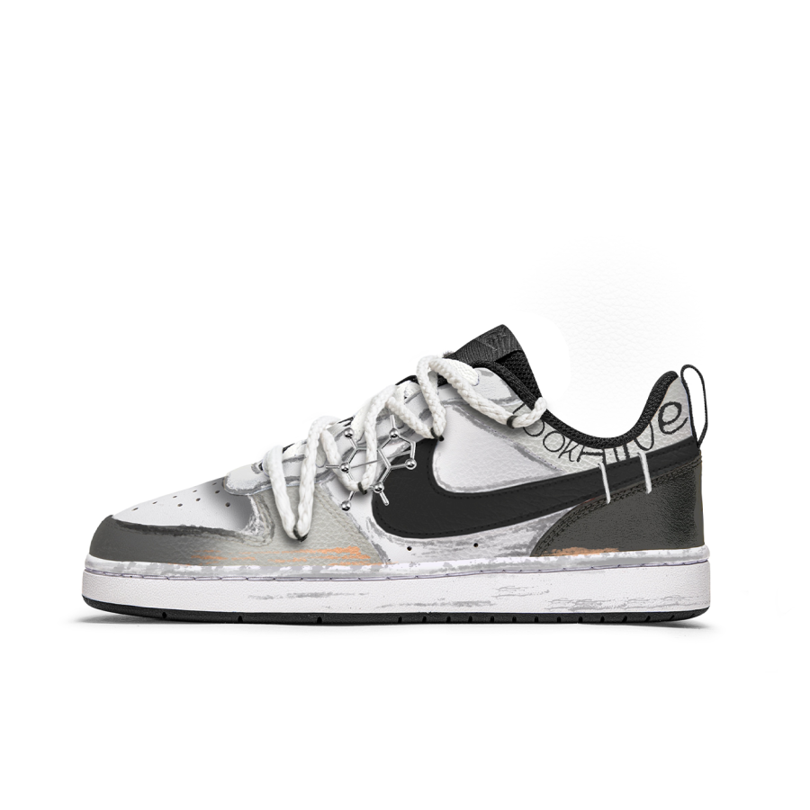 Nike Nike Court Borough Low 2 Leather Slip Resistant Cushioning Abrasion Resistant Low top Kids' Skateboarding Shoes