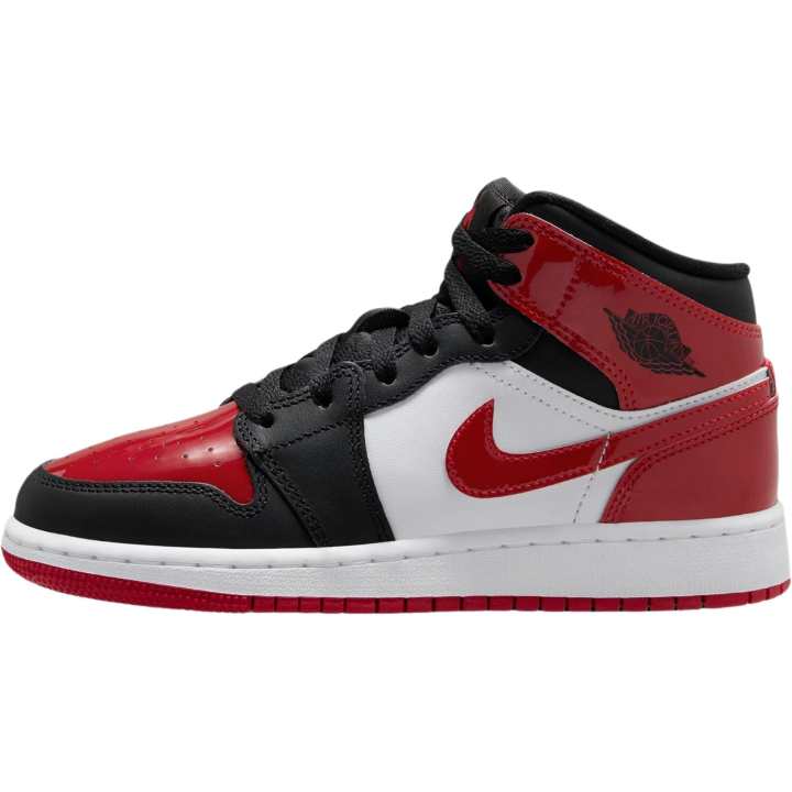 Jordan Jordan Air Jordan 1 Mid top Basketball Shoes Black White Red Unisex