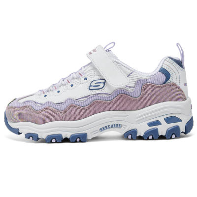 Skechers Kids D'LITES Synthetic Leather Slip Resistant Anti Kick Cushioning Abrasion Resistant Low top