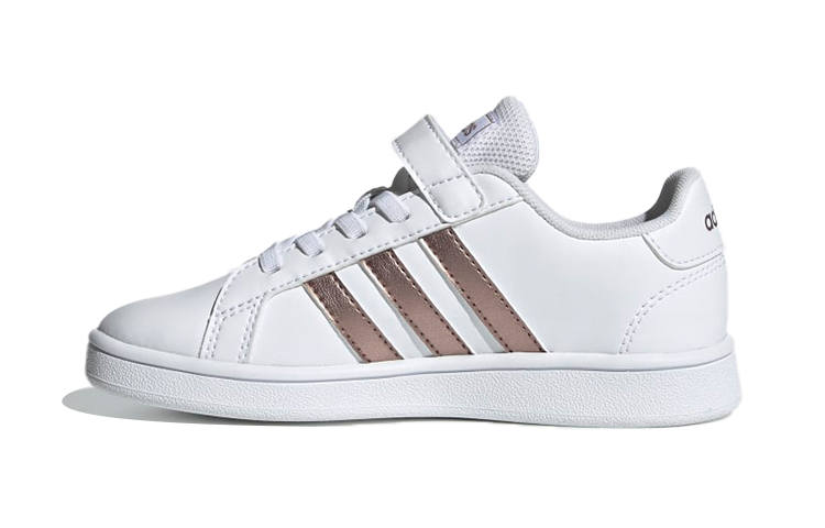Adidas Neo GRAND COURT Low top Kids' Skateboarding Shoes White Gold Children Aged 3 7 Years Old