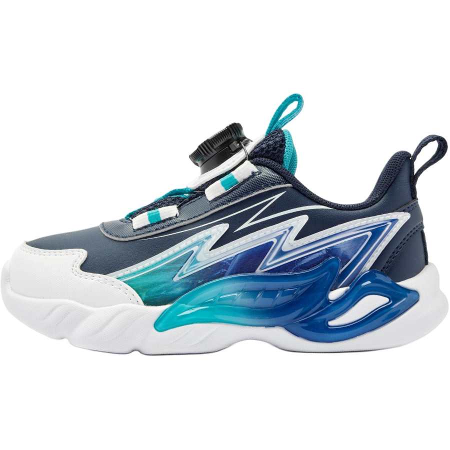 QIAODAN Slip Resistant Cushioning Slip Resistant Cushioning Low top Kids Lifestyle Shoes Blue White