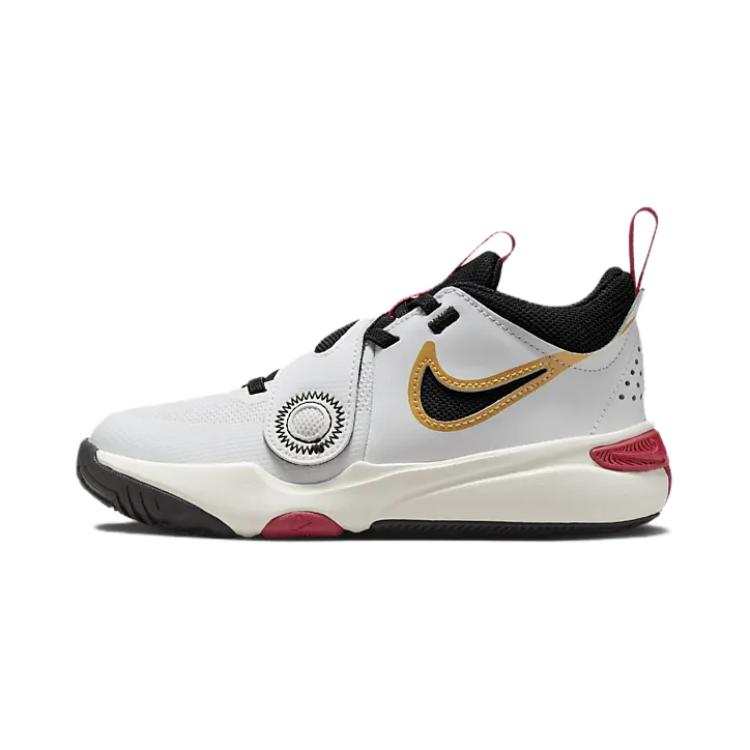 Nike Nike Team Hustle D 11 Low top Children's Basketball Shoes White Black Red Children Aged 3 7 Years Old