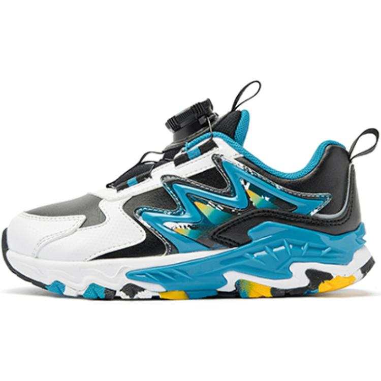 QIAODAN Slip Resistant Abrasion Resistant Low top Kids' Running Shoes White Blue Kids'