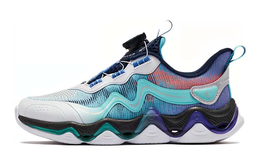 QIAODAN Low top Running Shoes Blue Green White Teenagers