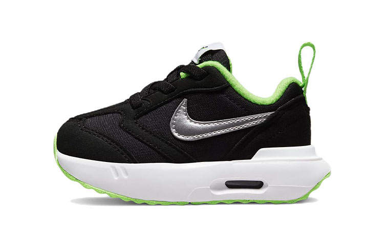 Nike Nike Air Max Dawn Cushioning, Wear Resistant Low top Toddler Shoes Black Silver Infant And Toddler