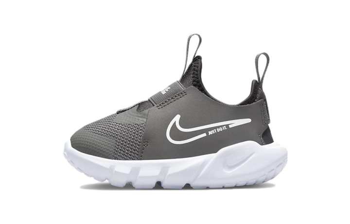 Nike Nike Flex Runner 2 TD Slip Resistant Anti Kick Low top Baby & Toddler Shoes Gray White Infant And Toddler