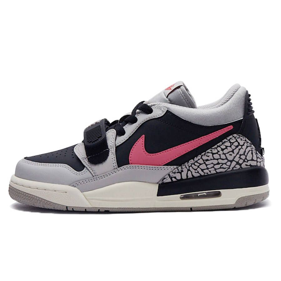Jordan Jordan Legacy 312 Cushioning Low top Children's Basketball Shoes Black Pink Gray Teenagers