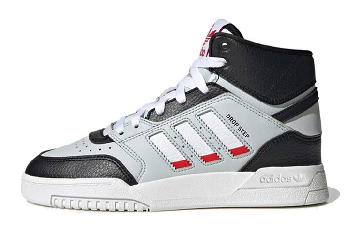 Adidas Originals Drop Step Abrasion Resistant High top Kids' Skateboarding Shoes Gray Black