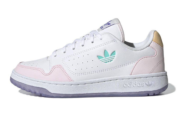 Adidas Originals NY 90 J Leather Comfortable Abrasion Resistant Low top Kids' Skateboarding Shoes Snow Unisex