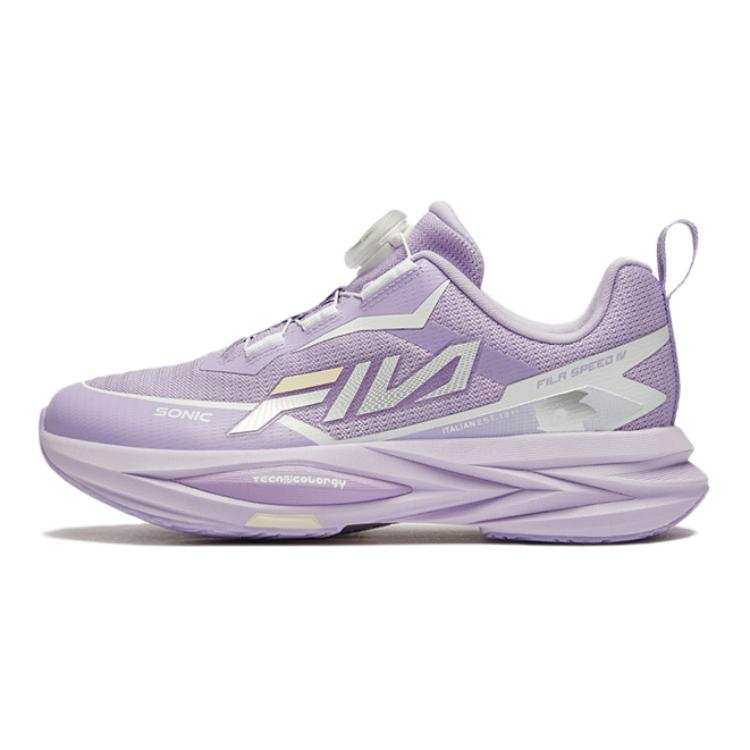 FILA KIDS Boa Slip Resistant Slip Resistant Low top Kids' Running Shoes Purple White