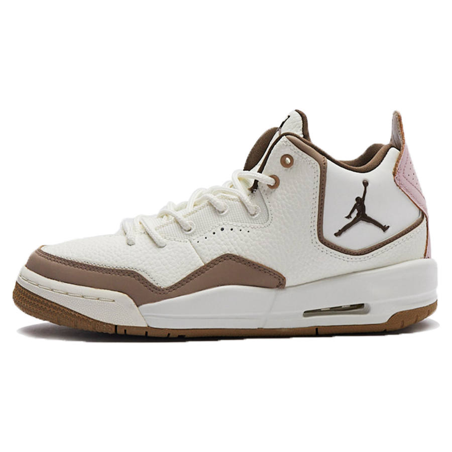Jordan Jordan Courtside 23 Synthetic Leather Mid top Children's Basketball Shoes Pink White Teenagers