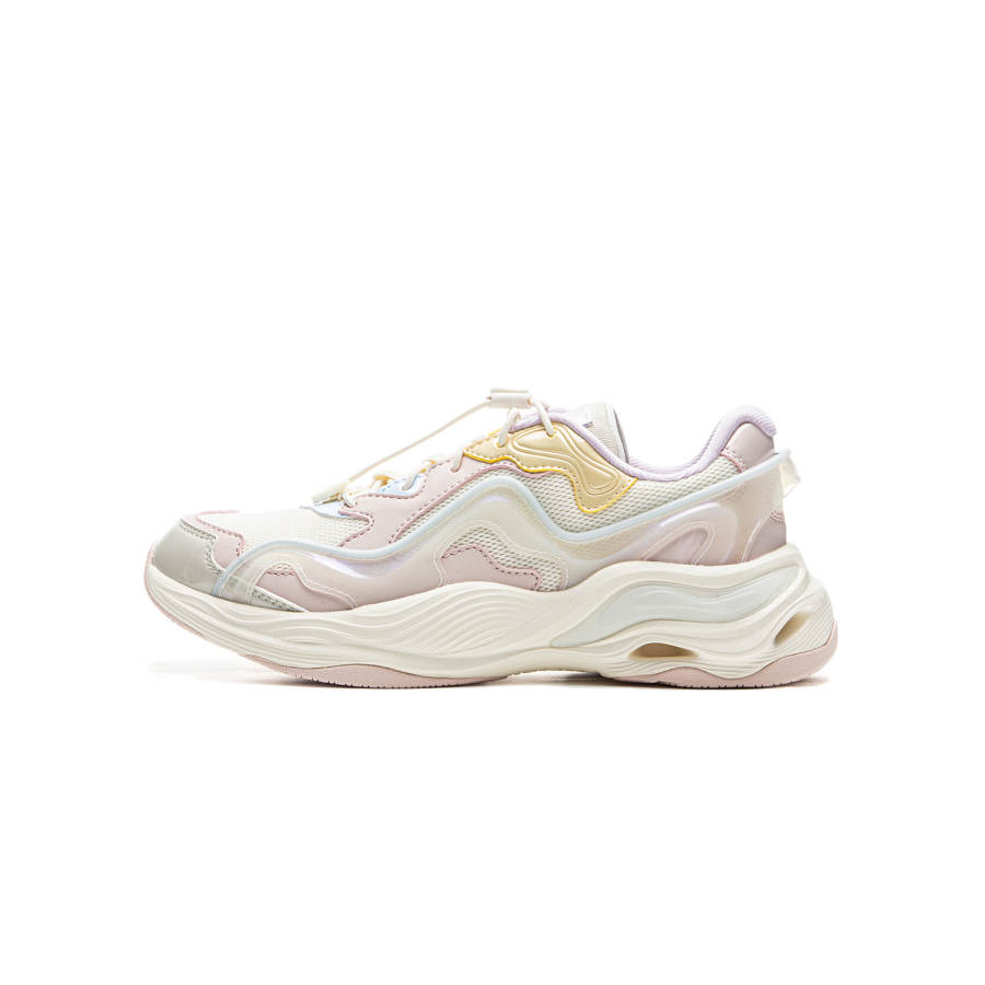 Li-Ning YOUNG Li Ning YOUNG Sports Life Collection Synthetic Leather, Textile Fashion Abrasion Resistant Low top Kids Lifestyle Shoes