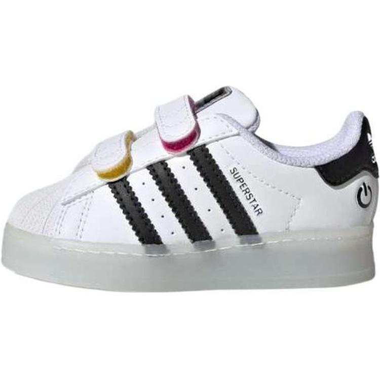 Adidas Originals SUPERSTAR Abrasion Resistant Low top Toddler Shoes White Black Infant And Toddler