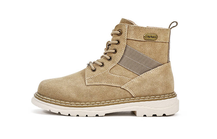 TARANISMETA Campus Combat Boots Collection, Fleece Lined Workwear Kids' Boots Teenagers Brown